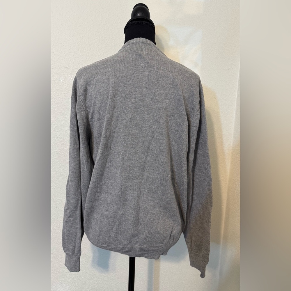 Arrow USA 1851 Sweater Men’s M Gray/White Argyle Diamond  V Neck Long Sleeve. - Picture 4 of 6